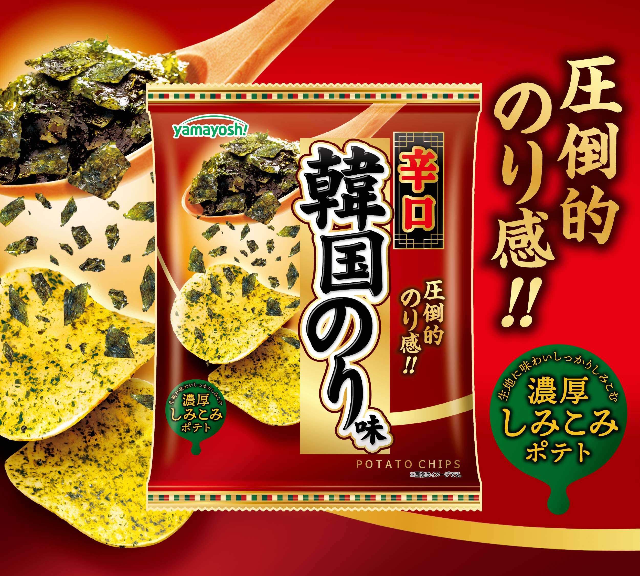 ポテトチップス 辛口 韓国のり味