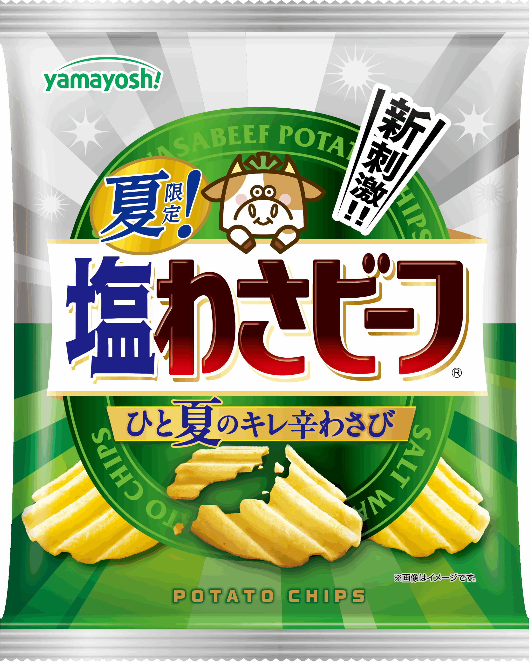夏限定の新刺激わさビーフ！清涼感のあるシャープな”つんピリ感”ポテトチップス『夏限定！塩わさビーフ』が新登場！